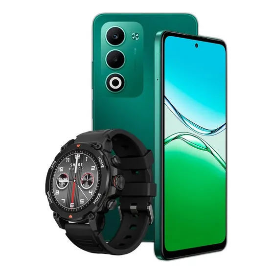 Combo Oppo A5 4g 4+256gb Verde + Smartwatch Dekkin 013