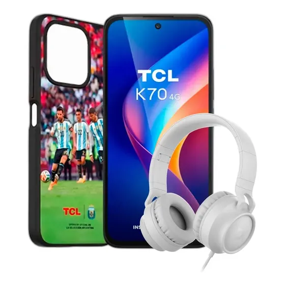 Combo Tcl K70 4+8+128gb Midnight Black + Auricular Vincha