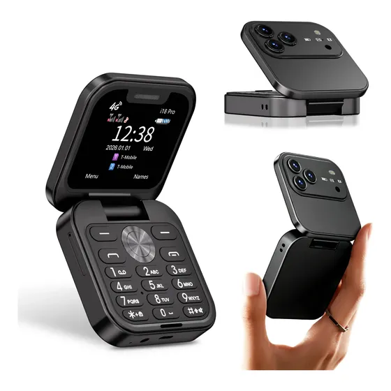 I18 Pro 4g Mini Teléfono 3 Tarjetas Audio Fm Plegable Regalo