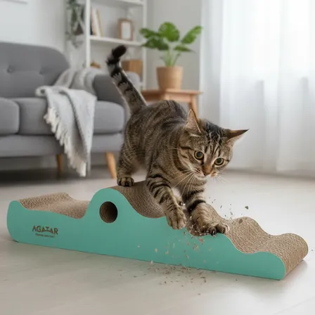 Rascador Premium Para Gatos Cartón Corrugado Cocodrilo Juego Surtido