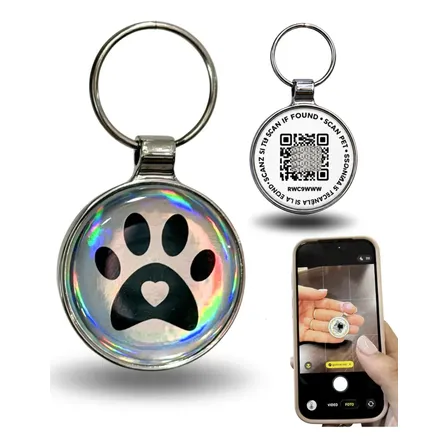 Identificador Qr Placa Colgante Rastreador Gps Perro Gato