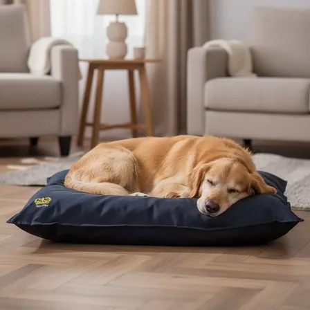 Colchoneta Colchón Antidesgarro Mascotas Perros Rey Felipe Negro Colchoneta Antidesgarro Cordura Relleno Copos Con Velcro Para Sacar La Funda Para Lavar