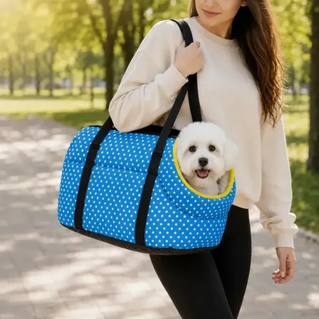 Bolso Transportador Para Mascotas Perros Pequeños Gatos Celeste
