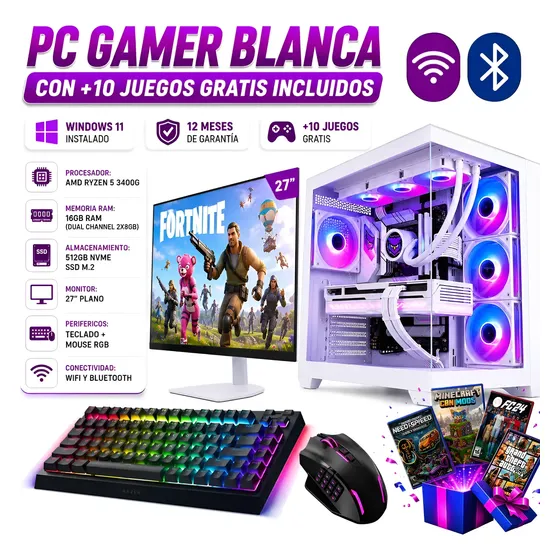 Computadora Completa Gamer Pc Armada Amd Ryzen 5 3400g Wifi