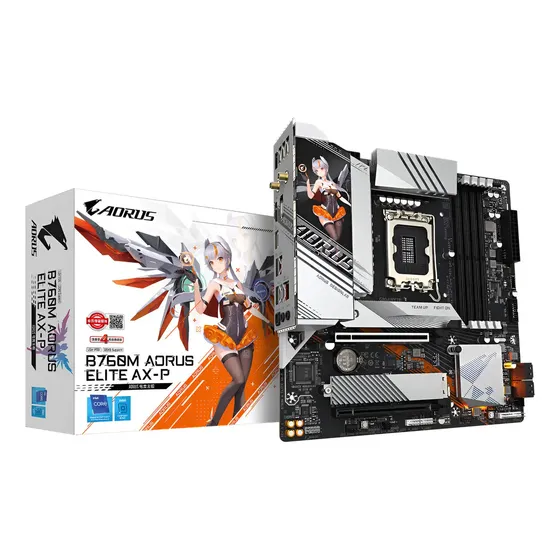 Mother Gigabyte B760m Ax-p Kawaii Ddr5 Wifi Color Blanco