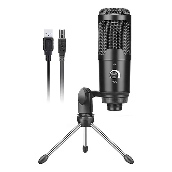Micrófono Condensador Estudio Usb Tripode Pc Gamer Usb