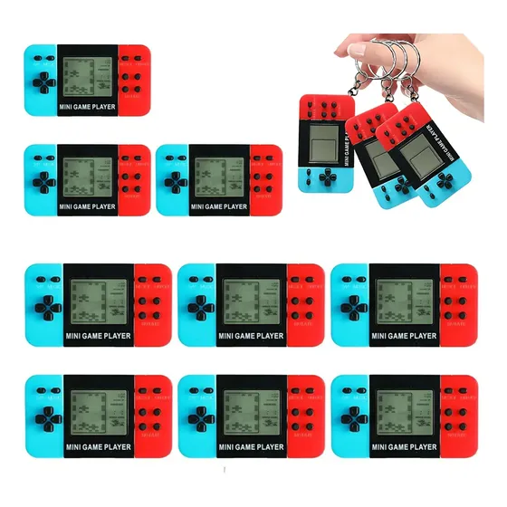 Pack 12 Mini Consolas Portátiles Tipo Tetris Llavero Pack 12 Consolas Mini Tetris Llavero