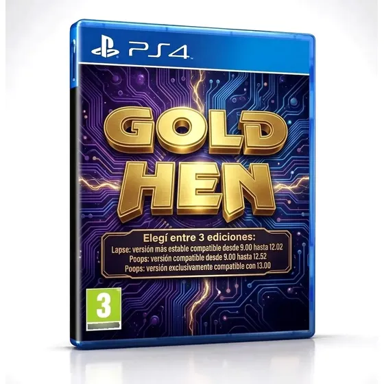 Videojuego Gold Hen Disco Físico Para Ps4