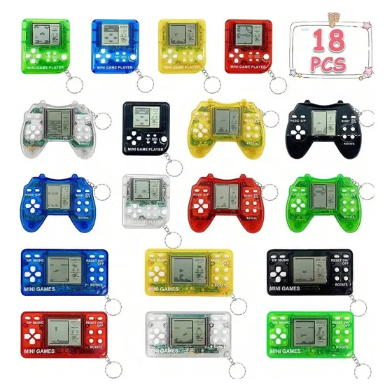 Pack 18 Llaveros Consola Mini Juegos Electrónicos 18 Consolas De Videojuegos Miniatura