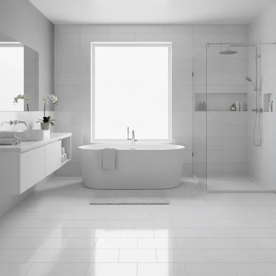 Piso Cerámico Embramaco Esencial White Absolute Lux 38x76cm