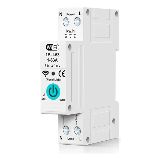 Switch Smart Din Wifi Interruptor Llave Termica Tuya 1a-63a