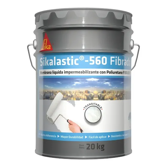 Membrana Liquida Sikalastic 560 Color Rojo 20kg Fibrado Sika