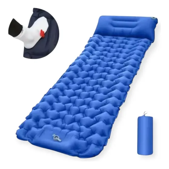 Colchoneta Inflable Con Almohada Y Bomba De Aire Incorporada