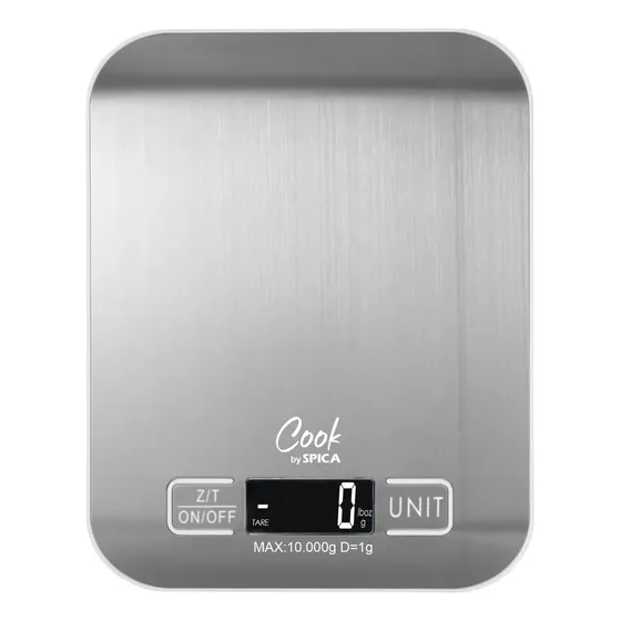 Balanza Digital De Cocina 10kg SPICA BAL-154 Electronica Color Plateado