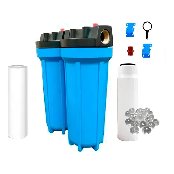 Ablandador Y Filtro De Agua Doble Para Aguas Muy Duras Caño