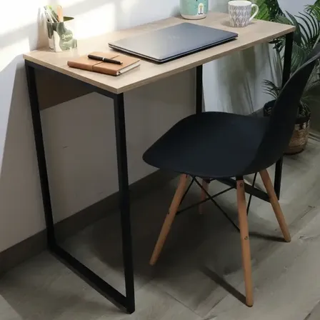 Escritorio Moderno Mesa Juvenil Estudio Hogar Oficina Negro Y Mdf