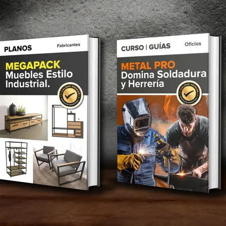 Planos Muebles Industriales + Pack Soldadura Herrería Metal