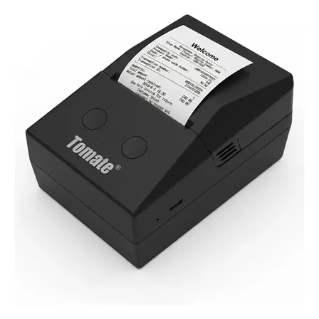 Impresora Termica Portatil 58mm Tickets Etiquetas Bluetooth Negro