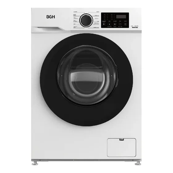 Lavarropas Bgh Inverter Carga Frontal 6kg Bwfe06w24ar Color Blanco