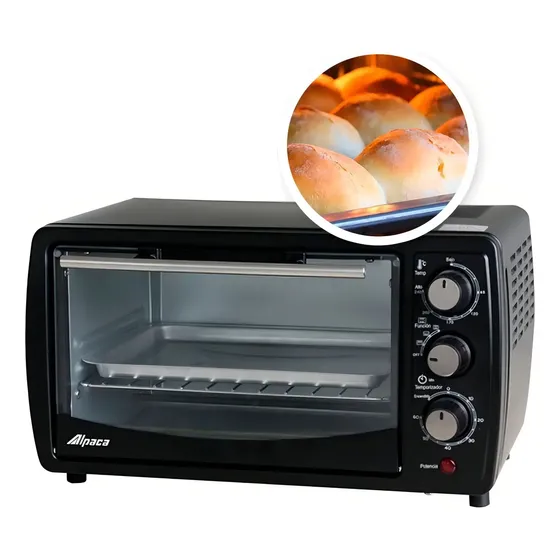 Horno Eléctrico 13 Lts Alpaca Alphe-13l Acero Inox Timer Color Negro