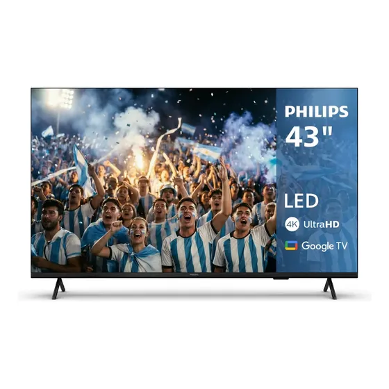 Smart Tv LED 4k 43 43PUD7408/77 Google Tv Philips