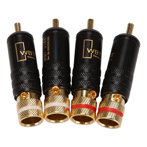 4 Piezas De Conectores Rca Con Bloqueo Para Audio Y Video