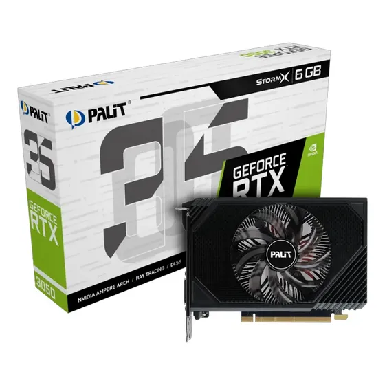 Placa De Video Palit Geforce Rtx 3050 Stormx 6gb Mini Itx