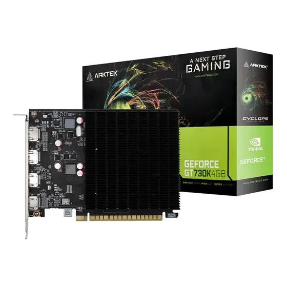 Placa de Video Arktek GeForce GT 730K 4GB DDR3 4 HDMI Multi Display PCIe 2.0 AKN730KD3S4GH1