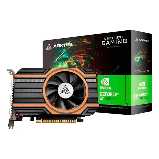 Placa de Video Arktek NVIDIA GeForce GT 740 4GB GDDR5 128Bit Cyclops HDMI DVI VGA PCIe 3.0 AKN740D5S4GH1