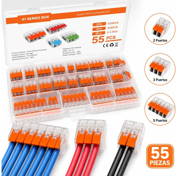 Conectores Eléctricos Rápidos Kit Para Empalme De Cables