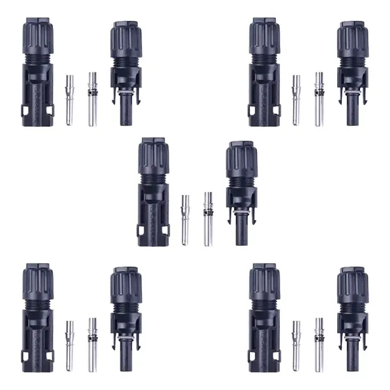Set X5 Conectores Mc4 Paneles Solares Macho/hembra 1500v