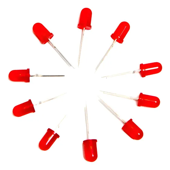 Pack 100 Leds 5mm Rojo Difuso Arduino Nubbeo