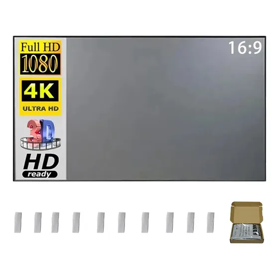 Pantalla Proyector Reflectante Antiluz 100" 16:9 Gris Portátil Gainvane
