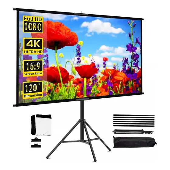 Pantallas Projector With Plegable 120 Pulgadas