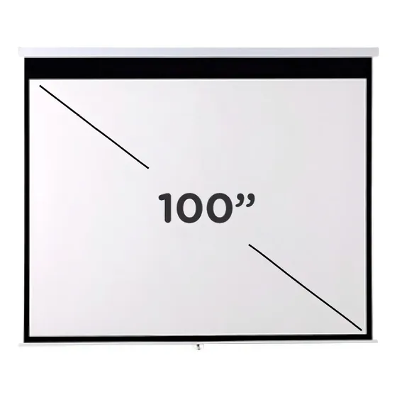 Keber 100-P pantalla proyector 100 pulgadas colgar pared techo retractil