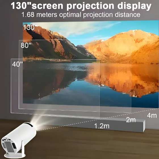 Proyector mini ULTRAHD HY-300 8000lm blanco