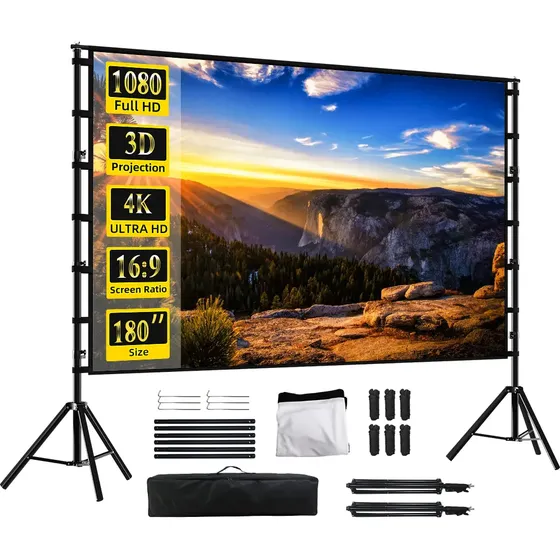 180 Pulgadas Projector With Telescopic Tripode