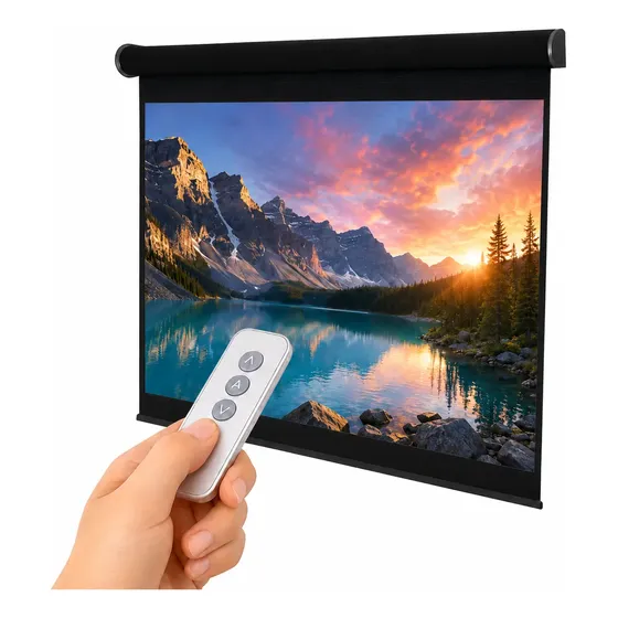 Pantalla Para Proyector 84 Pulgadas 16:9 Motorizada A 220v