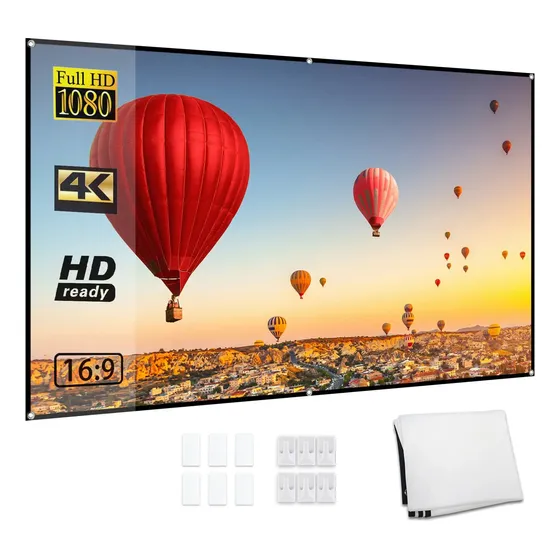 Pantalla De Proyector De Cine En Casa, Simple, Plegable, Por