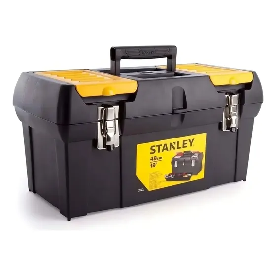 Caja De Herramientas Stanley 19-013 Plástico Traba Metal Color Negro