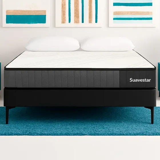 Colchón Suavestar En Caja Zen Híbrido 140x190 2 Plazas