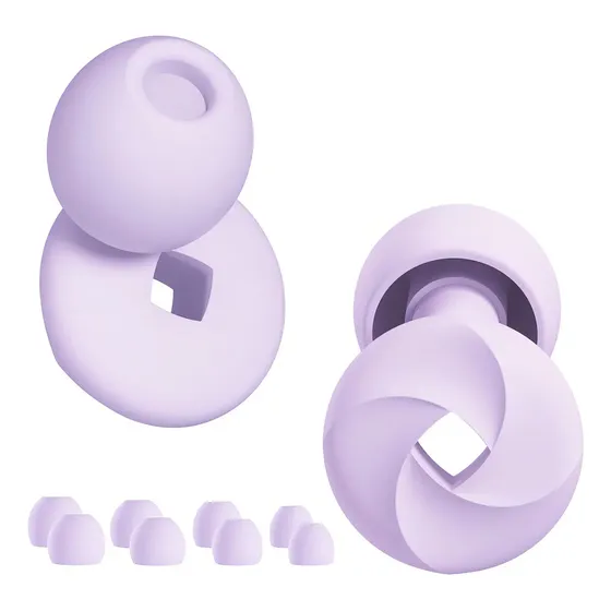 Tapones De Oídos Para Dormir Estudiar Earplugs Premium Violeta