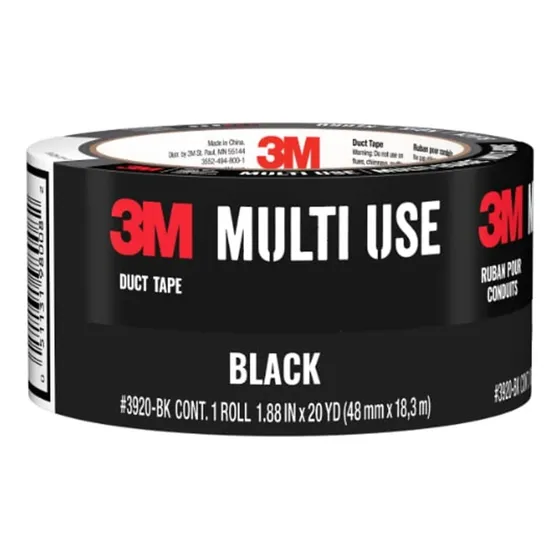 3M Cinta Ducto Multiuso Negra 3920, 48 MM X 18,2 Mts