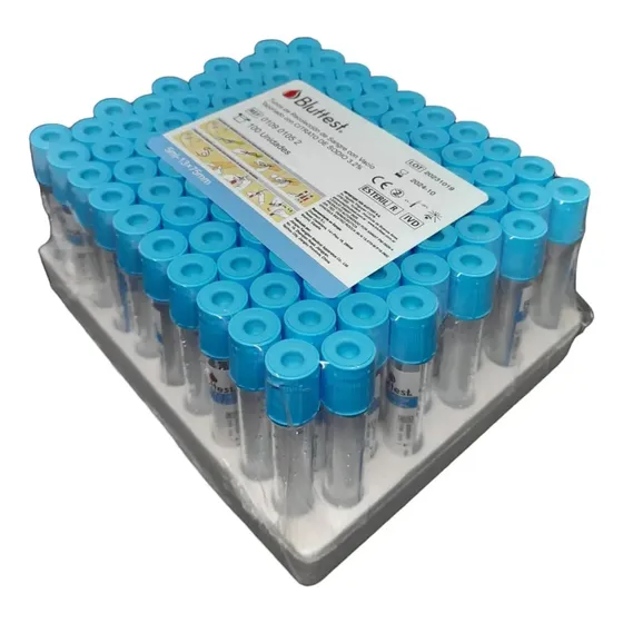 Tubos Prp Citrato De Sodio Bluttest Al Vacio 3.2% 5ml Celeste X 100