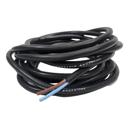 Cable Tipo Taller Rollo 2x2.5 Mm 25mts Tpr Para Alargue Negro
