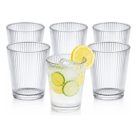Vaso Acrílico Transparente Set X6 200ml Fiestas Souvenir Transparente
