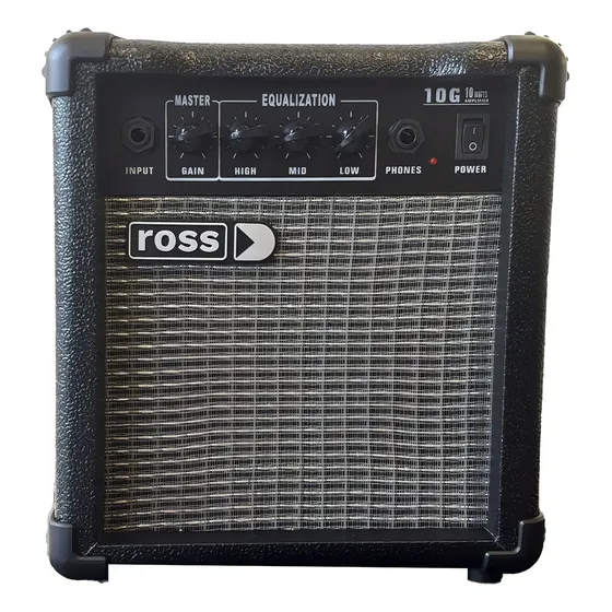 Amplificador Ross G10 De 10 Watts Para Guitarra Electrica Color Negro