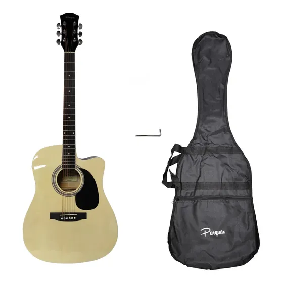 Guitarra Electroacustica Parquer Custom GAC109LBEQ3 Color Marrón Claro
