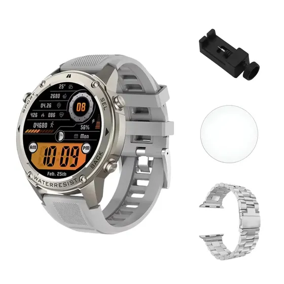 Smartwatch Digital Nexus DM56 Sport con Llamadas, GPS y Pantalla AMOLED de 1.43" (Incluye 2 Mallas y Protector)