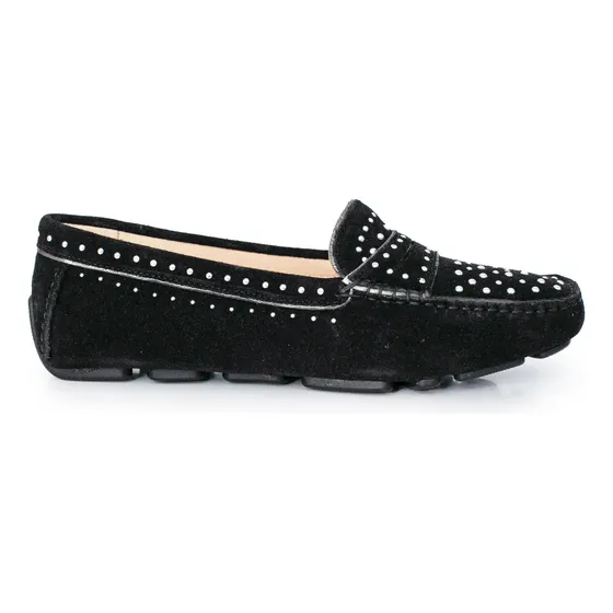 Mocasin Mujer Cuero Gamuza Zapato Elegante Liviano Briganti